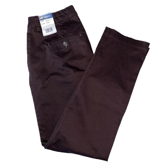 Lee Curvy Fit Brown Straight Leg Pant size 10 New with Tags - Picture 3 of 9